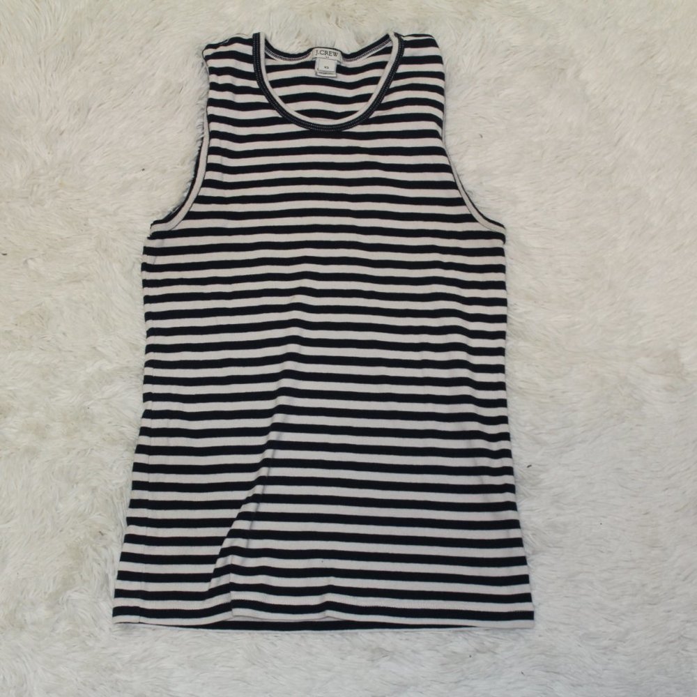 j crew blouse sz xs blue white